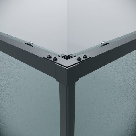 Душевая дверь Grossman Galaxy 1/2.K33.01.10.21.02 100х195 стекло текстурное профиль черный матовый