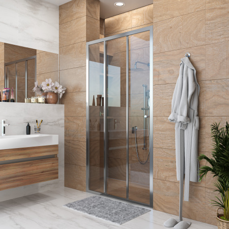 Душевая дверь Grossman Falcon GR-D110Fa 110х190 стекло прозрачное профиль хром глянцевый