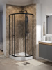 Душевой уголок Teymi Lina T00502 80х80 стекло прозрачное профиль черный с поддоном