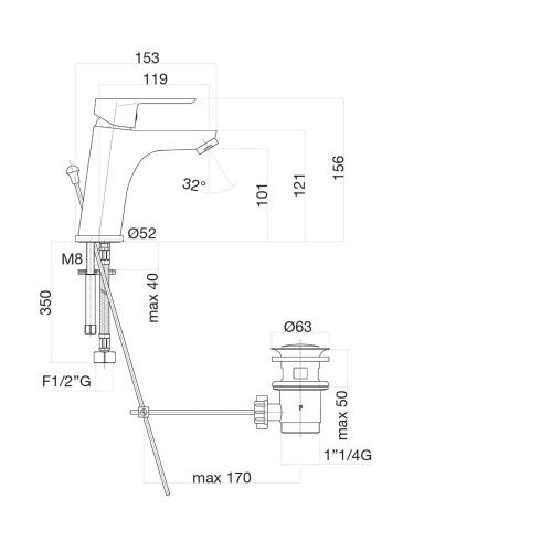 Смеситель Fiore 81CR8123 на раковину хром - фото 3