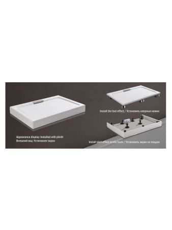 Душевой поддон из искусственного камня WeltWasser WW TR 10000002768 140х90