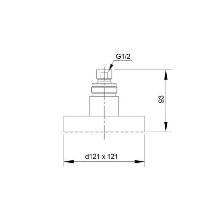 Верхний душ Raiber RFD-23 хром