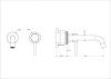 Смеситель для раковины Wonzon & Woghand Stick WW-88869017-BG встраиваемый в стену золото