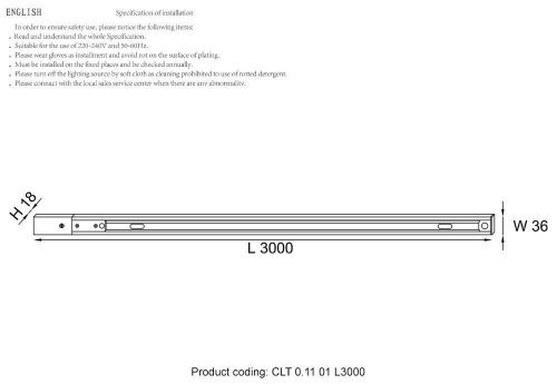 Шинопровод однофазный с питанием и заглушкой Crystal Lux CLT 0.11 CLT 0.11 01 L3000 WH - фото 2