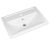 Раковина из сантехнического фарфора Kirovit Фостер 4620008197746 70х50 встраиваемая цвет белый