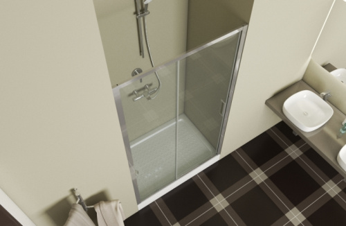 Душевая дверь Bravat Line BD120.4101A 120х200 стекло прозрачное профиль хром - фото 4