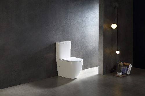 Унитаз напольный с бачком SantiLine SL-5026 цвет белый с сиденьем микролифт безободковый смыв воронка-водоворот - фото 4