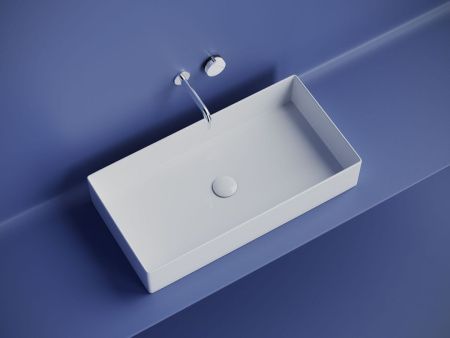 Раковина из сантехнического фарфора Ceramica Nova ELEMENT CN6071 70х40 накладная цвет белый без отверстий под смеситель