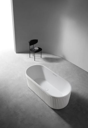 Ванна из искусственного камня Abber Stuttgart AM9925 170х75 отдельностоящая овальная с каркасом