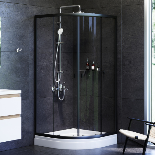 Душевой уголок Am.Pm X-Joy W88E-205-090BT64 90х90 стекло прозрачное профиль черный с поддоном Душевой уголок Am.Pm X-Joy W88E-205-090BT64 90х90 стекло прозрачное профиль черный с поддоном