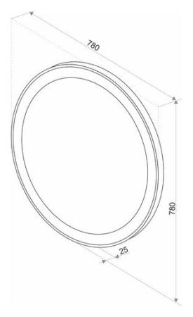 Зеркало с подсветкой Art&Max BOLZANO AM-Boz-780-DS-F 80х80 подвесное