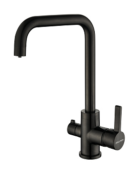 Смеситель для кухни Paulmark LOGAS Lo213021-GM на раковину воронёная сталь без термостата