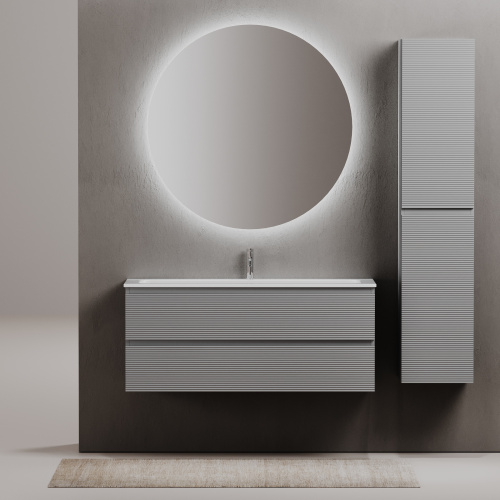 Тумба под раковину Sancos FOLK FL120ES 120х45х50 подвесная цвет серый - фото 3