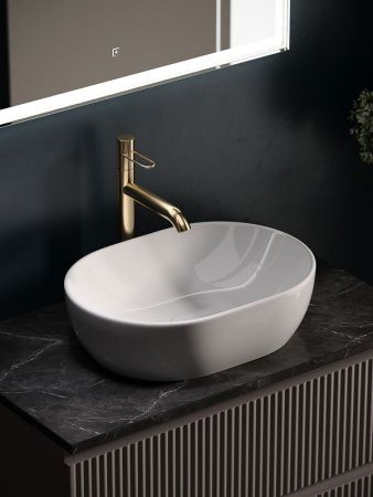 Тумба под раковину Sancos SNOB R SNR80SM 80х40 подвесная цвет коричневый