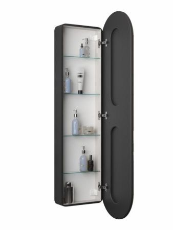 Зеркало-шкаф Continent Elmage Black МВК048 50х160 подвесной