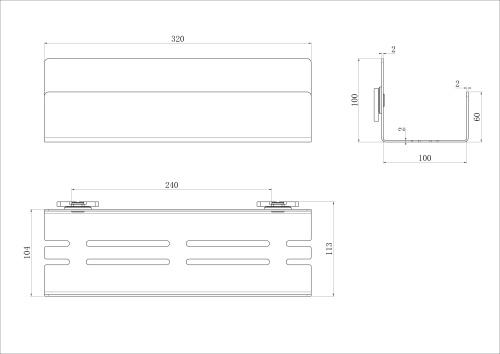 Полка в ванную комнату Wonzon & Woghand WW-6131-BG - фото 2