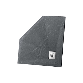 Душевой поддон Vincea H25 VST-4SP1010A 100х100 искусственный камень антрацит