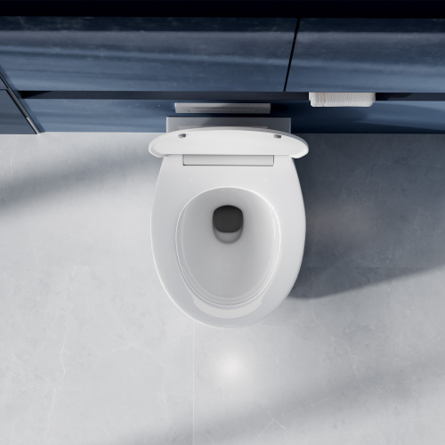 Унитаз подвесной Abber Bequem AC1127 белый с сиденьем микролифт безободковый смыв торнадо - фото 4