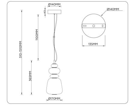 Светильник подвесной Ambrella Light Ceramo Modern (Церамо Модерн) LH53162