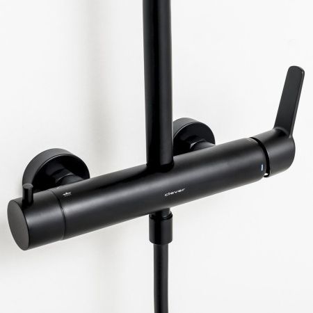 Душевая стойка Clever PANAM EVO XTREME 61019 настенная цвет черный