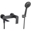 Смеситель для ванны и душа Savol S-601808H настенный черный