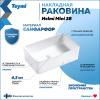 Раковина из сантехнического фарфора Teymi Helmi T50304 38х24 накладная цвет белый без отверстий под смеситель