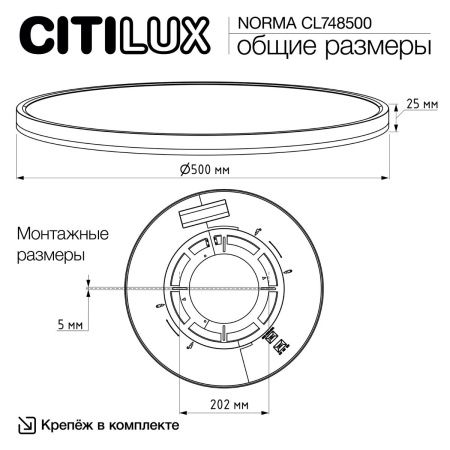 Светильник потолочный Citilux Norma (Норма) CL748500