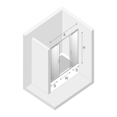 Душевая шторка на ванну New Trendy SMART Light gold EXK-4313 150х150 стекло прозрачное профиль золото глянцевое ориентация универсальная