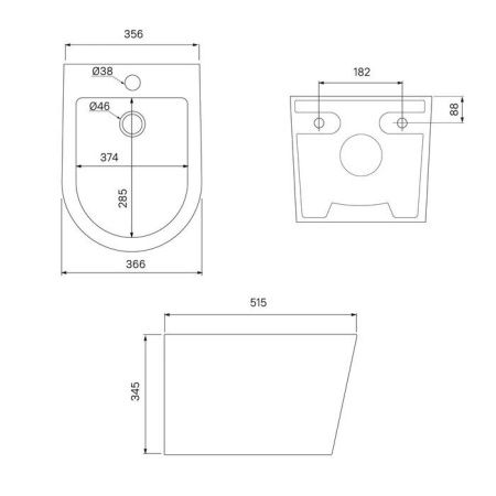 Унитаз подвесной IDDIS Calipso CALR3BMi73 черный с сиденьем микролифт безободковый каскадный смыв