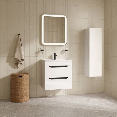 Тумба с раковиной IDDIS Ray RAY60W0i95K 61х41х61 подвесная цвет белый - фото 2