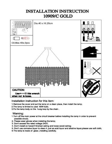 Люстра подвесная Newport 10900 10909/C gold - фото 2