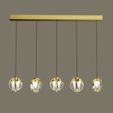 Светильник подвесной Delight Collection MD24001033-5B gold/clear