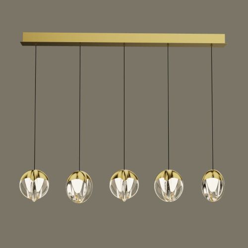 Светильник подвесной Delight Collection MD24001033-5B gold/clear - фото 2