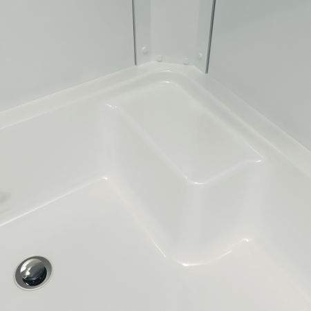 Душевой уголок Тритон Коралл Щ0000061782 120х80 стекло с рисунком профиль белый с поддоном