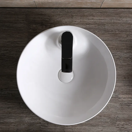 Раковина из сантехнического фарфора Cerutti SPA CR0090 40х40 накладная цвет белый 1 отверстие под смеситель