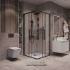 Душевой уголок Grossman Cosmo 300.K33.02.9090.21.00 90х90 стекло прозрачное профиль черный без поддона