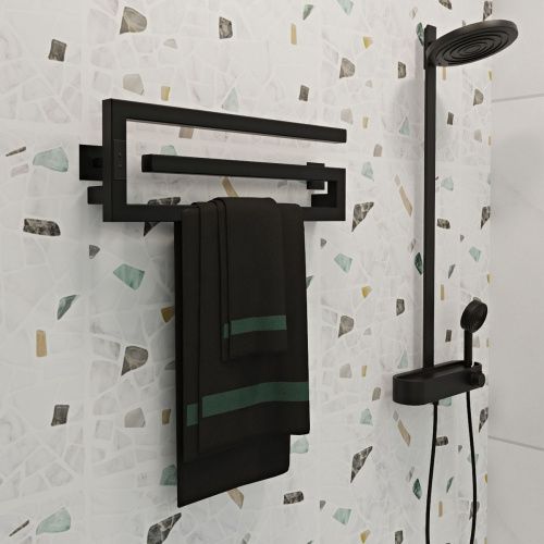 Полотенцесушитель Indigo Sigma DGSIG20-60BRLt 60х20 электрический черный муар