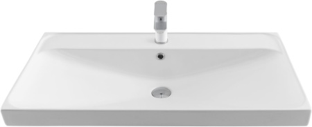 Раковина керамическая Aquanet Flash 00333269 92х47 полувстраиваемая цвет белый 1 отверстие под смеситель