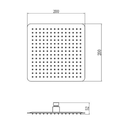 Верхний душ Fmark FS-000F08L серый