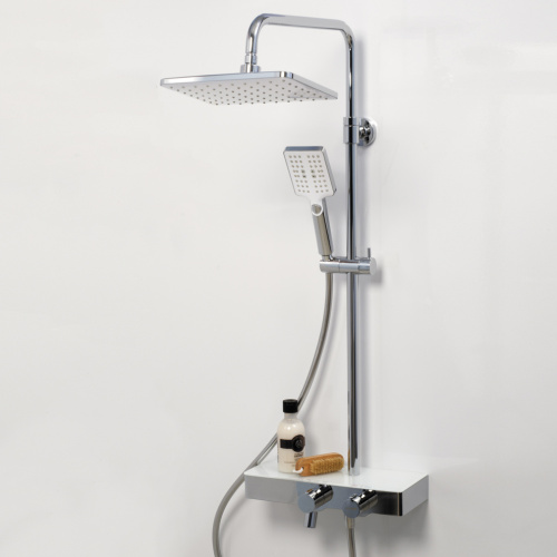 Душевая стойка WasserKRAFT  BK11301CH настенная цвет белый/хром - фото 2