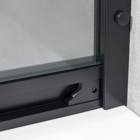 Душевой уголок Vincea Stile VSS-2ST9090CLB-L 90х90 стекло прозрачное профиль черный без поддона