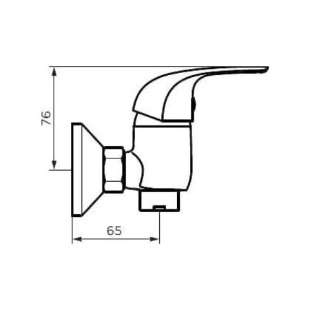 Смеситель для душа Dorff Stark D1102000 настенный хром