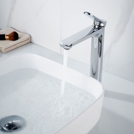 Смеситель для раковины Shevanik S43 S4311 на столешницу хром