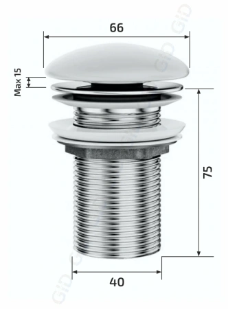 Донный клапан Gid Minucia Sr100 (74405K)