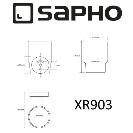Стакан Sapho X-ROUND XR903