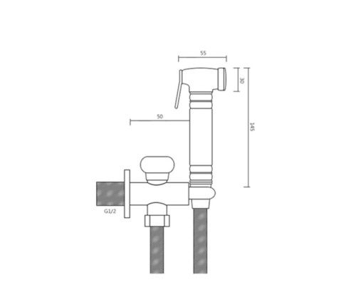 Гигиенический душ Bronze de Luxe 10235/1 бронза - фото 3