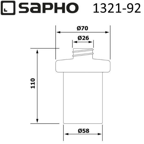 Диспенсер для мыла Sapho OLYMP 1321-92 - фото 2