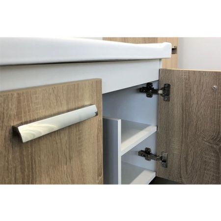 Тумба с раковиной Comforty Рига 00004139026CF 80х50 подвесная цвет коричневый