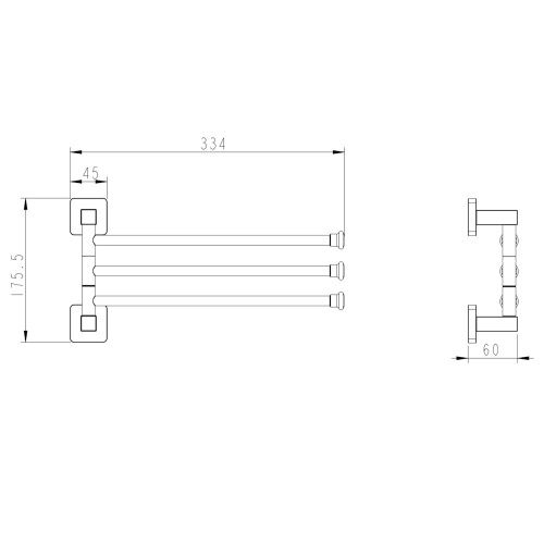 Полотенцедержатель Fashun A2613-17 - фото 3