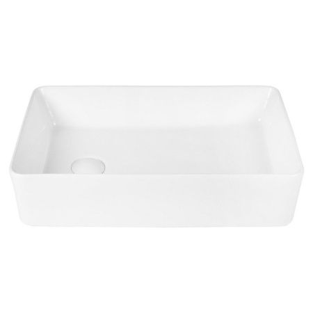 Раковина из сантехнического фарфора Bond Cube S67-500 50х30 накладная цвет белый без отверстий под смеситель